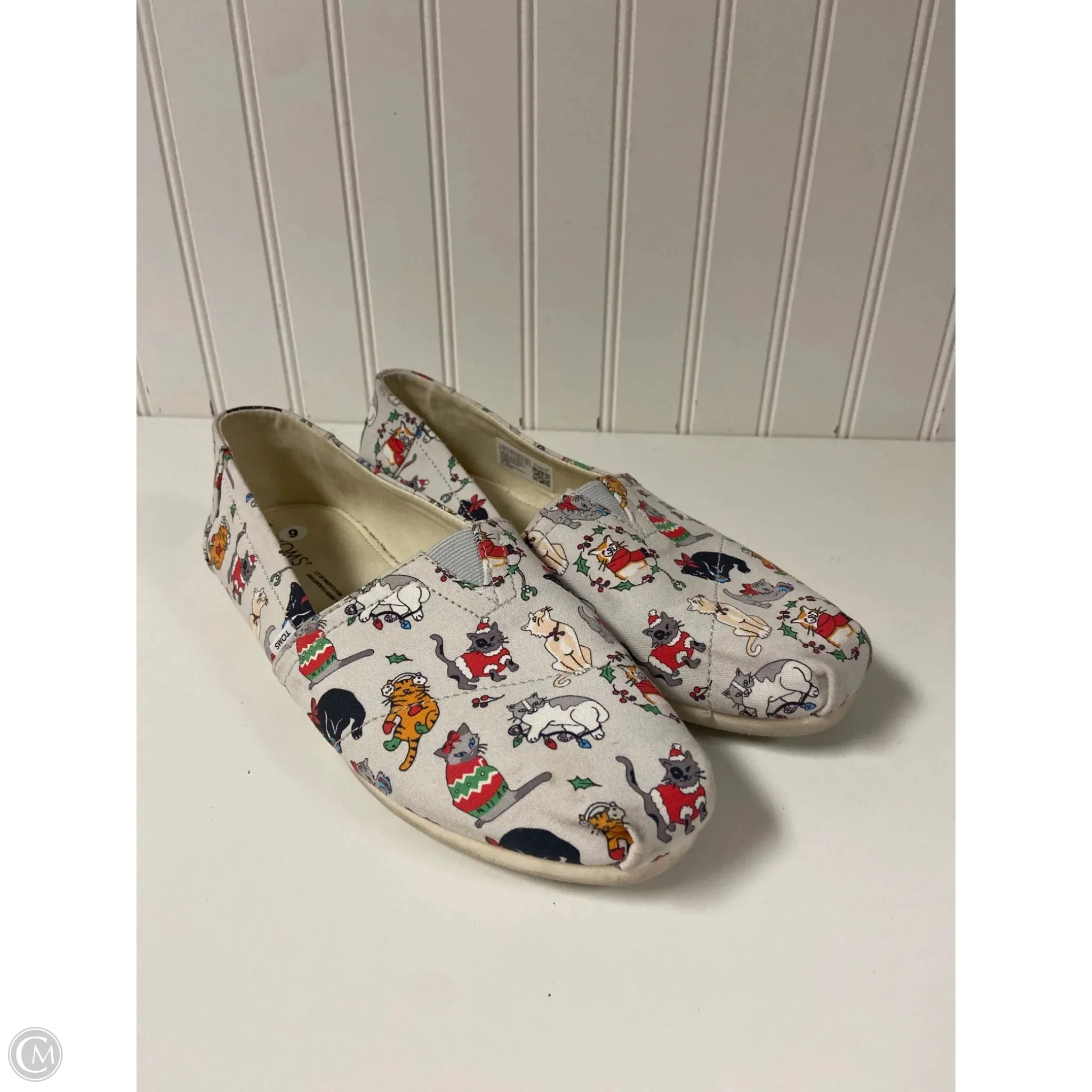 Porous Structure Fashionable Shoes Flats By Toms In Grey, Size: 9