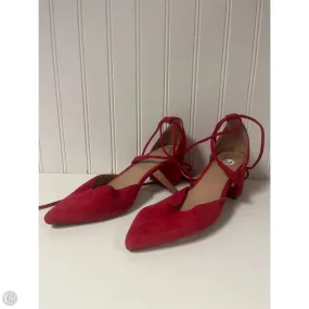 Walk Ready soft inside Shoes Heels Block By Halogen In Red, Size: 7.5