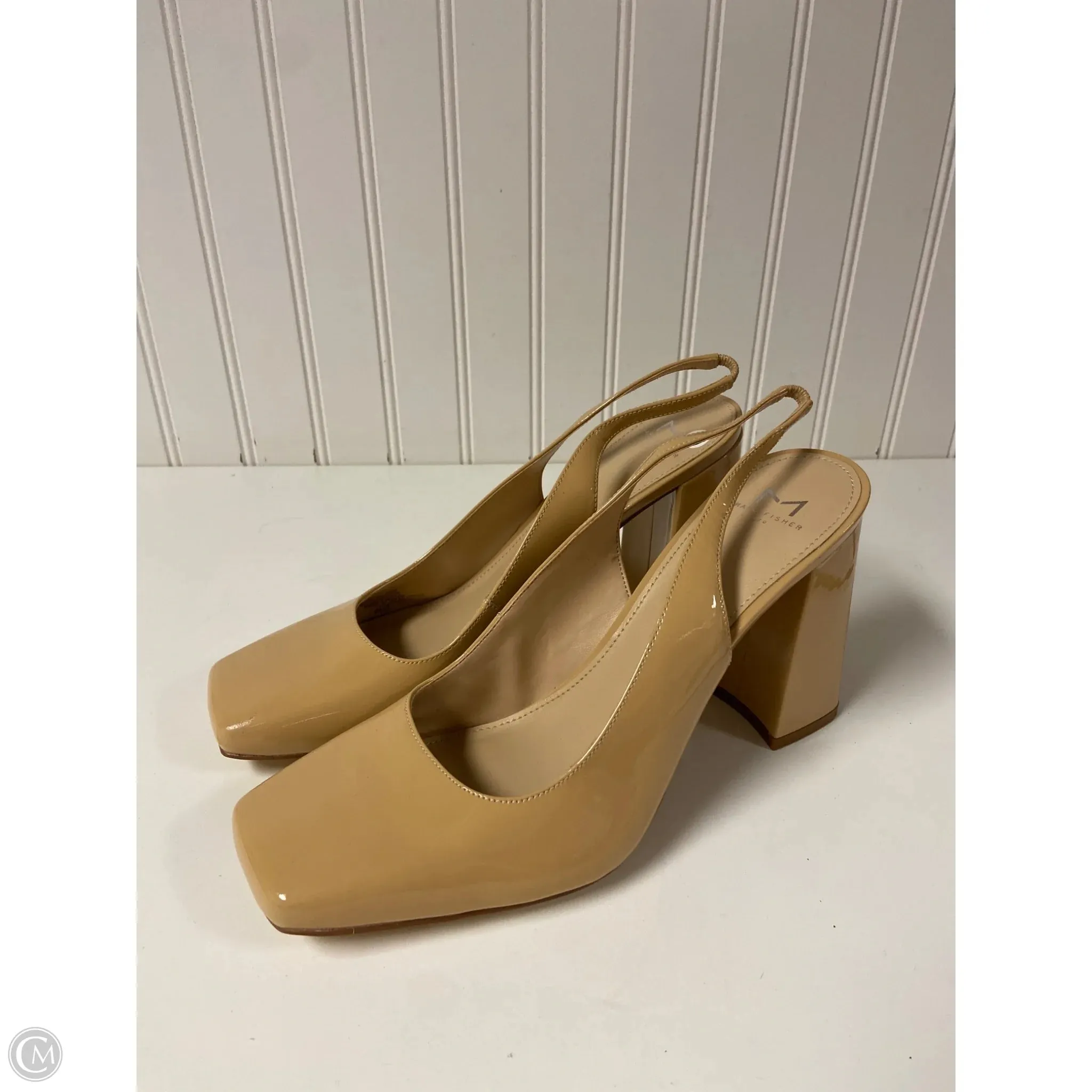 Shoes Heels Block By Marc Fisher In Tan, Size: 10 Retro Tone
