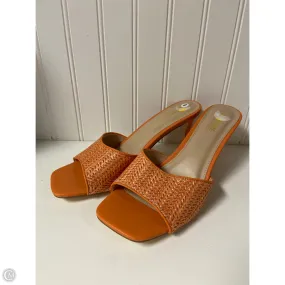 Shoes Heels Kitten By Cushionaire In Orange, Size: 9 Roll Step
