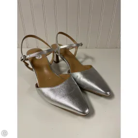 Subtle Detail Trendy Shoes Shoes Heels Kitten By Naturalizer In Silver, Size: 7.5