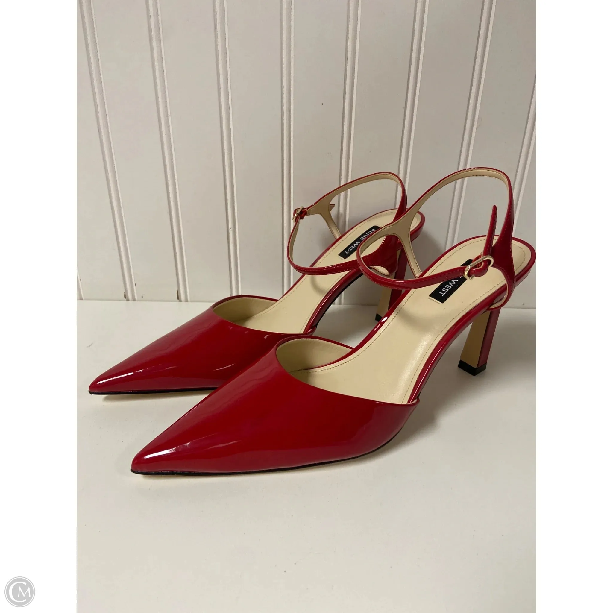 Step Stability Wear Easy Shoes Heels Stiletto By Nine West In Red, Size: 10