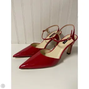 Step Stability Wear Easy Shoes Heels Stiletto By Nine West In Red, Size: 10