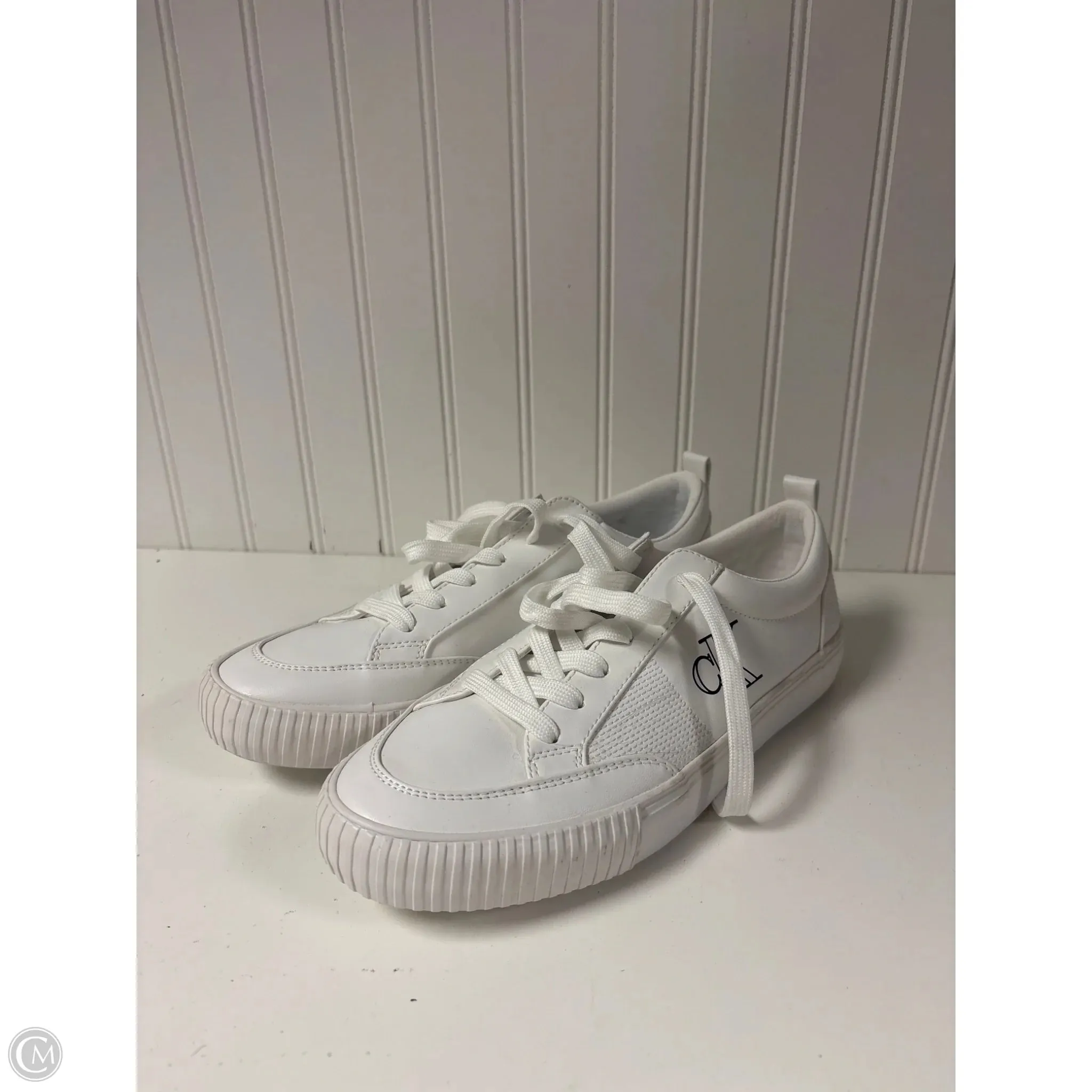 Shoes Sneakers By Calvin Klein In White, Size: 10 Street Fashioned Road Fit