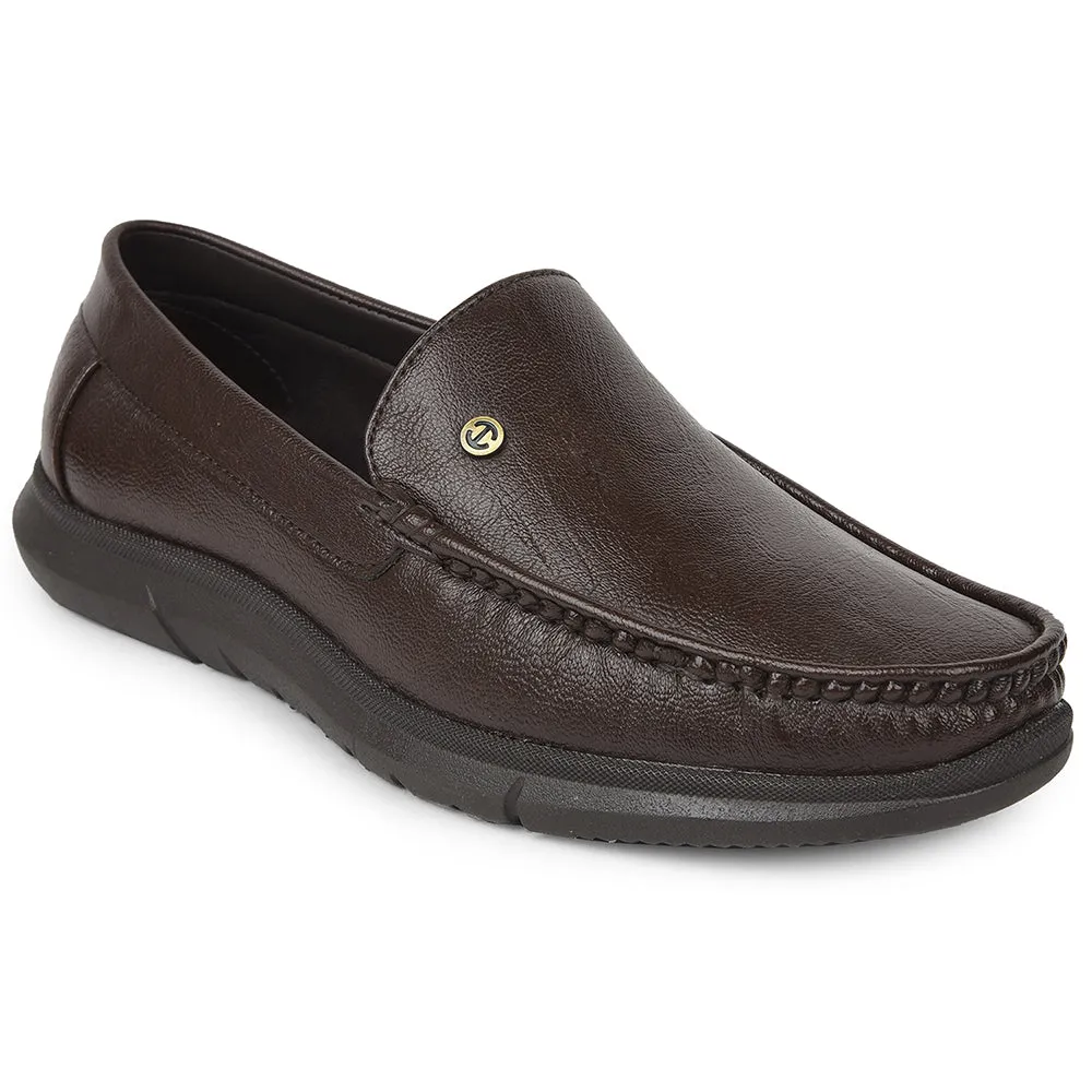 Healers Brown Formal Loafers For Men VSL-3 By Liberty Breathable Cover