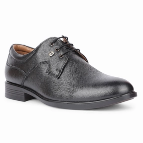 Healers Formal Black Lacing Derby Shoes For Men S201-05 By Liberty Smart Detail