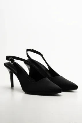 Sling Back Heels Black Love Note