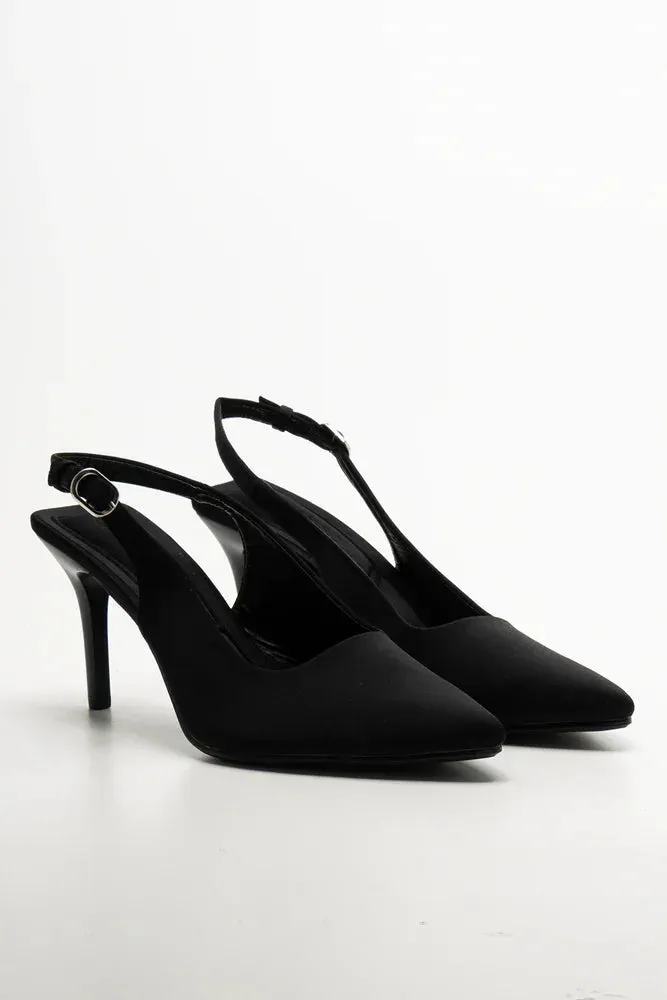 Sling Back Heels Black Love Note