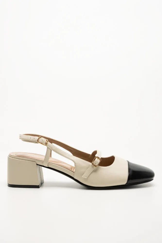 Sling Back Heels Natural Open Toe Boots Spring Spark