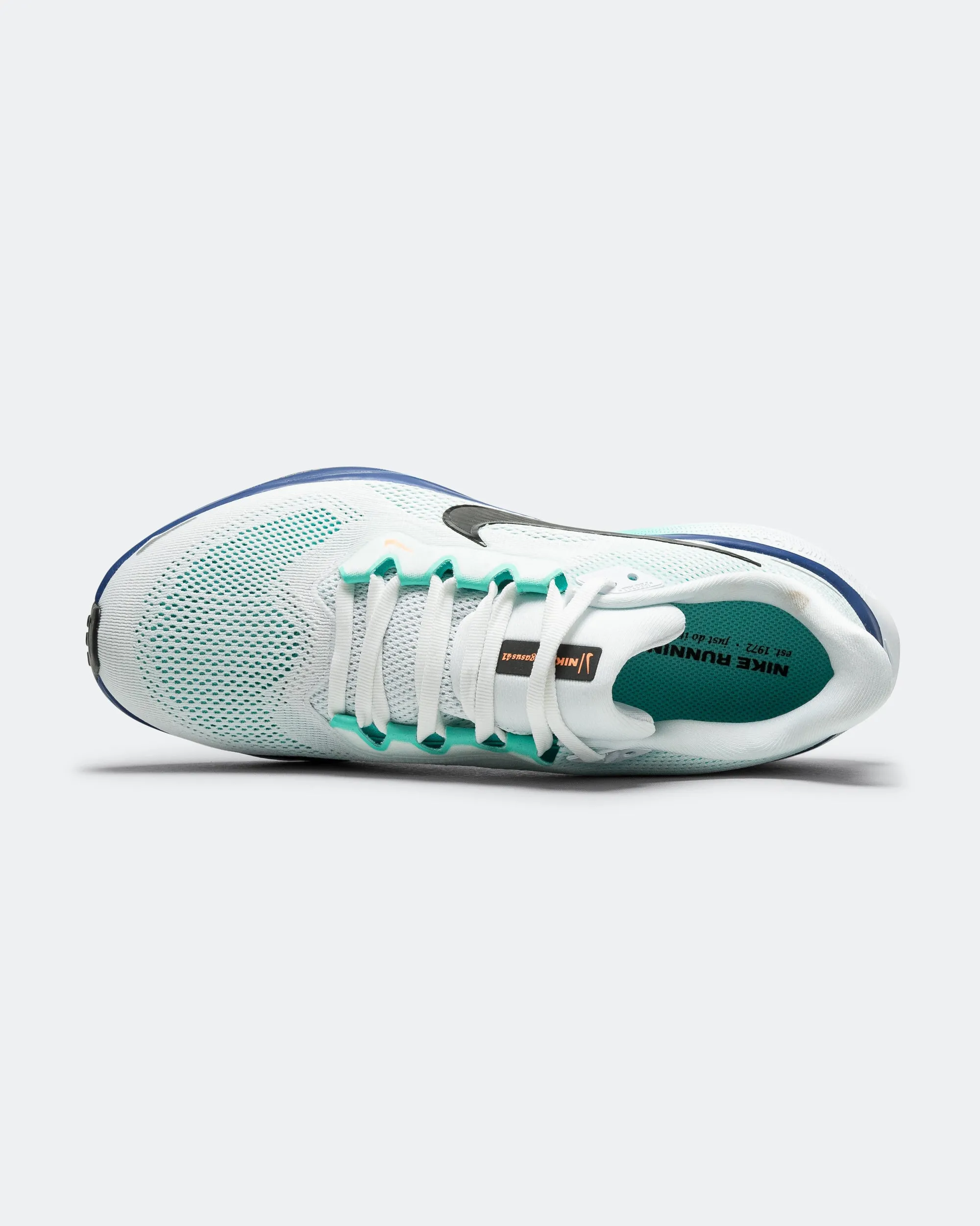 Mens Air Zoom Pegasus 41 - White/Black-Hyper Turquoise-Concord Low Profile Field Hike