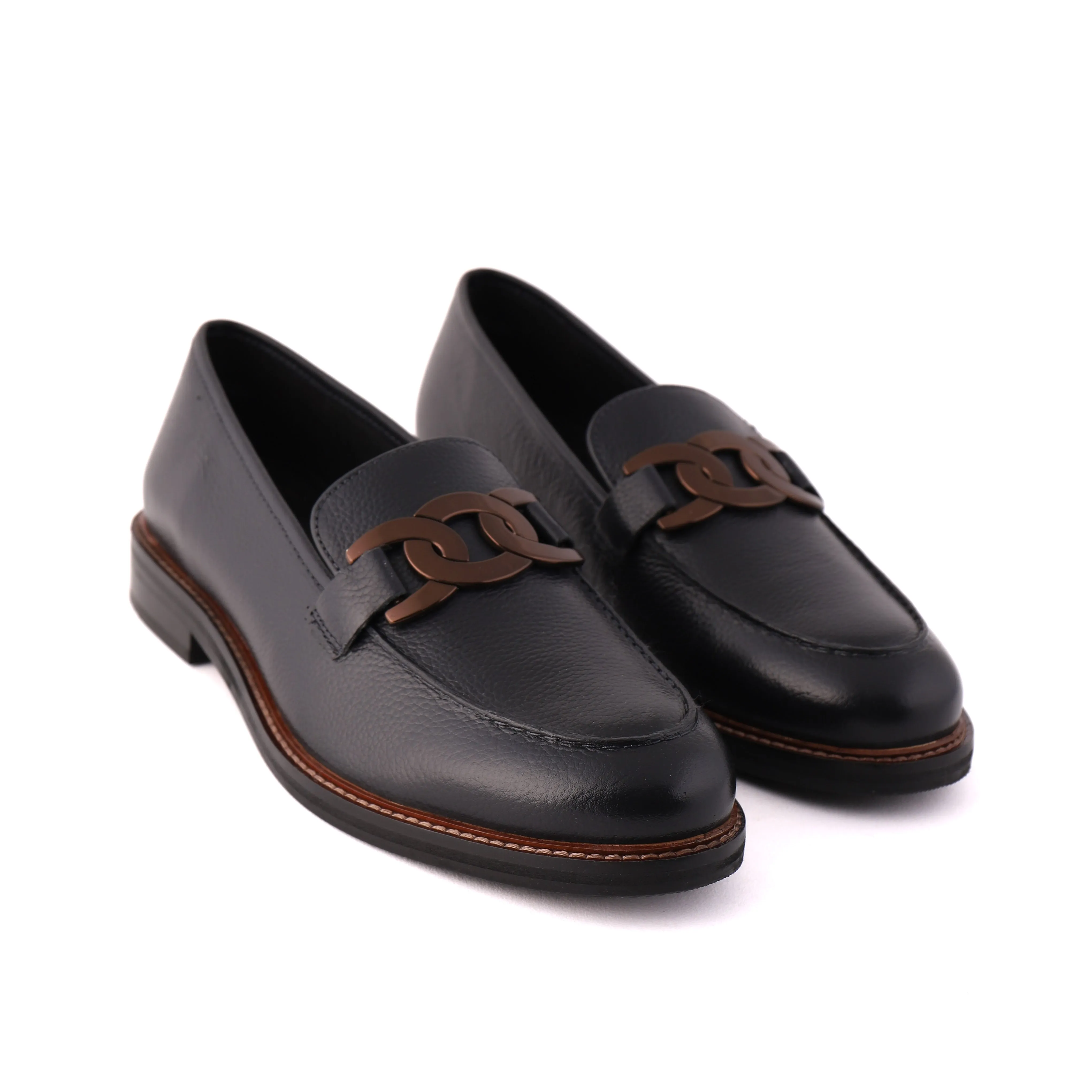 11203 Navy Leather Touch