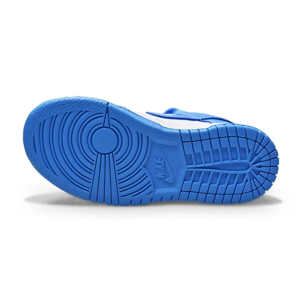Modern Form Distinctive materials Kids Nike Dunk Low (PS) - CW1588 103 - White University Blue White