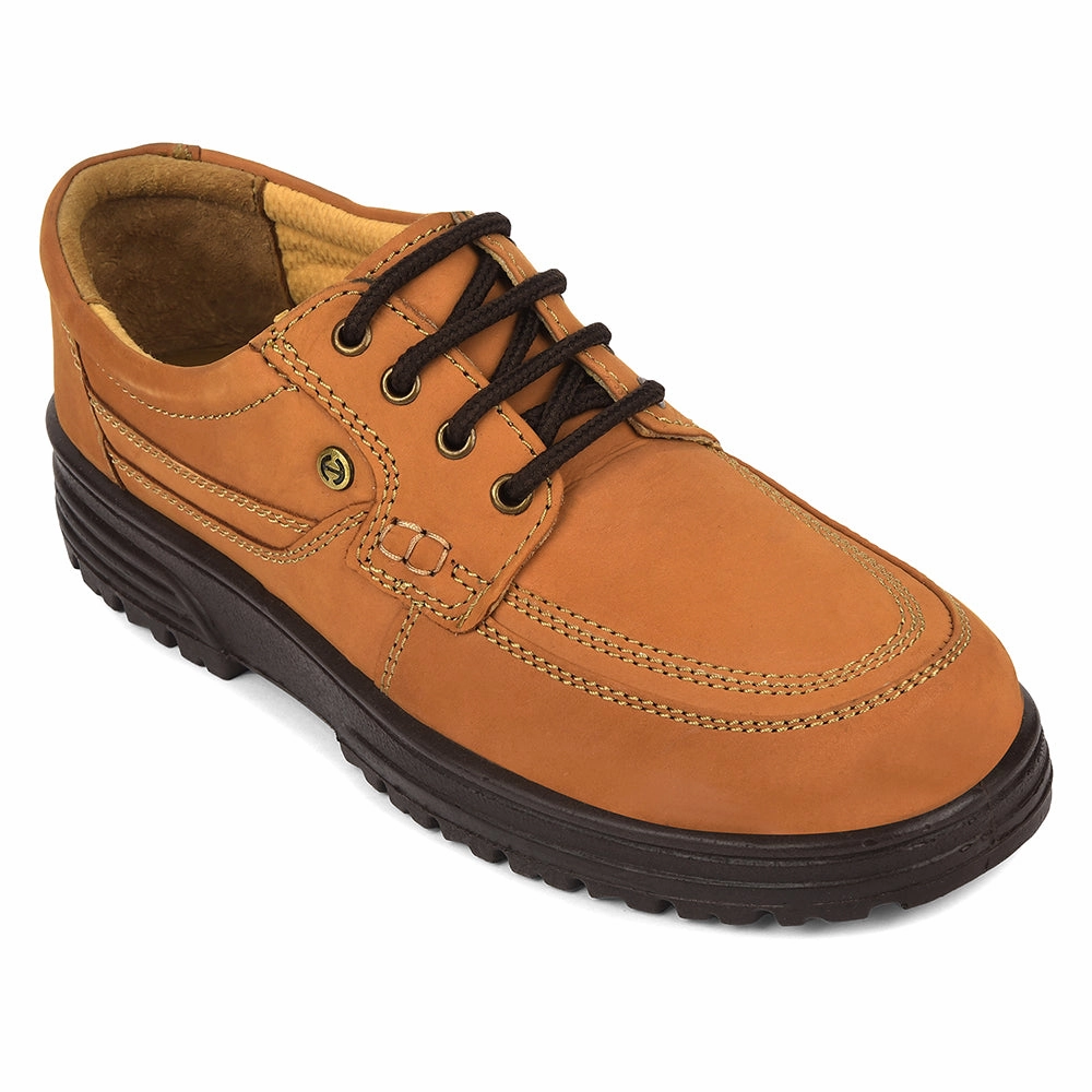 Healers Camel Formal Lacing Derby Shoes For Men 719053AN By Liberty Simple Choice No Frills