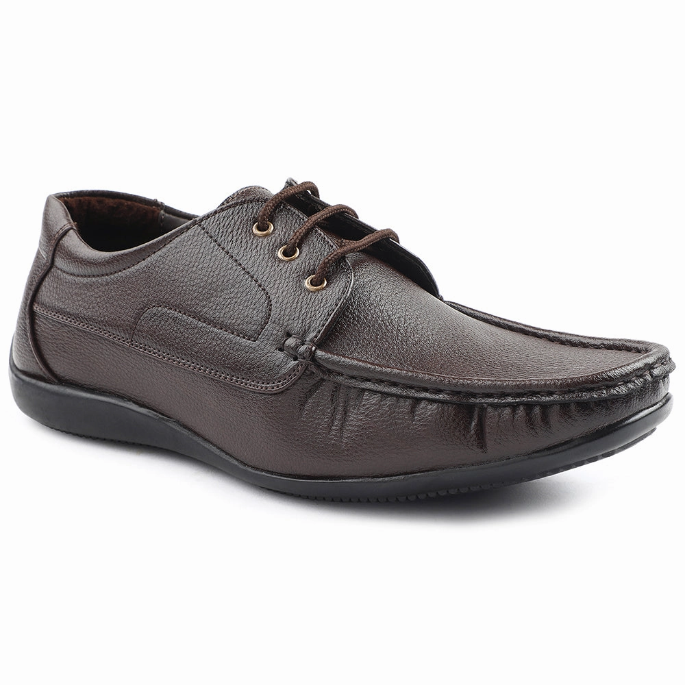 Fortune Brown Lacing Formal Derby Shoes For Men HML-6E By Liberty Minimal Daily Comfort