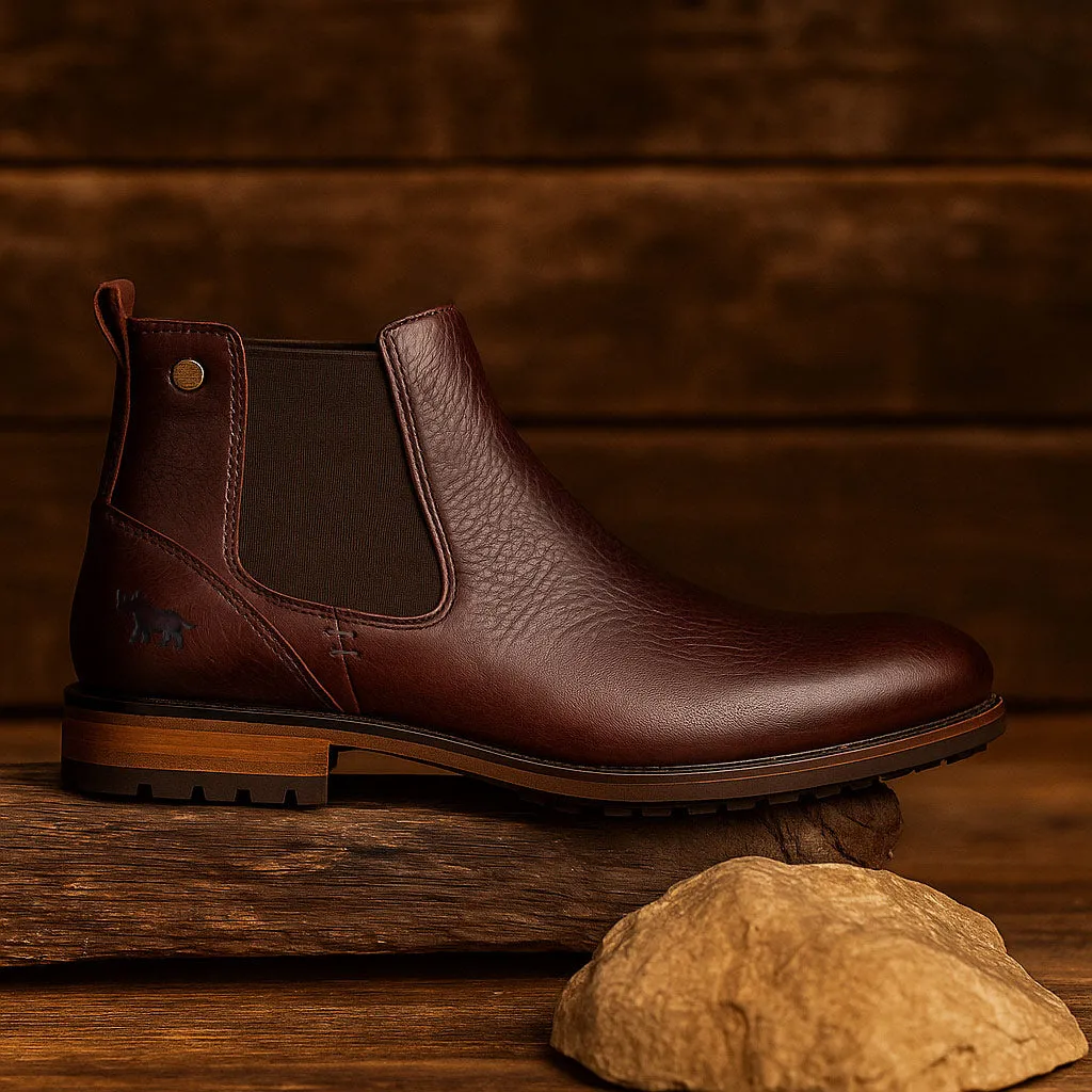 Flip Chelsea Boots Brown Wedge Heel Low Profile All Day Wear