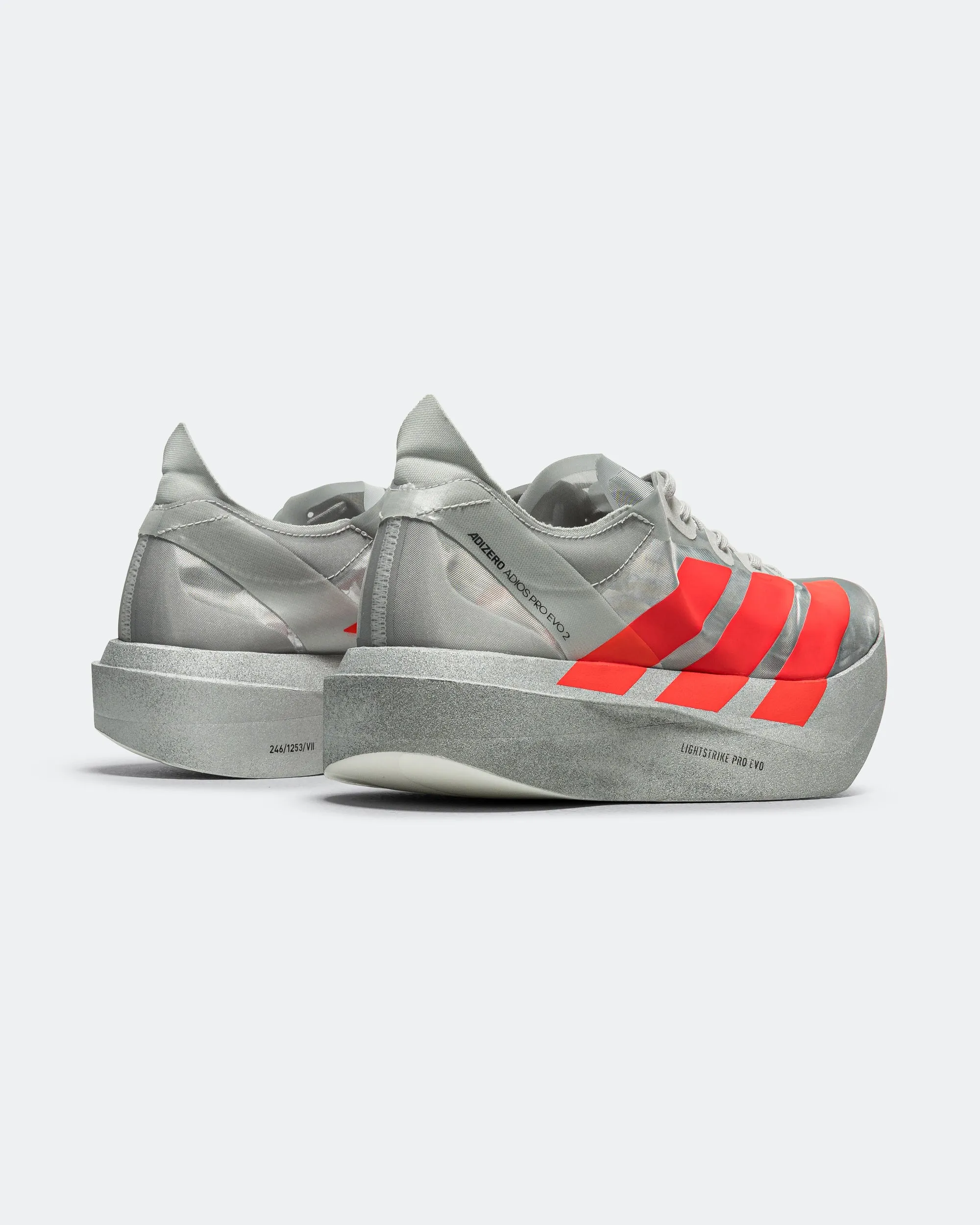 Runway Pop Trendy Daily Adizero Adios Pro Evo 2 - Silver Metallic/Lucid Red-Grey Two