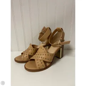 Sandals Heels Block By Vince Camuto In Tan, Size: 7.5 Fun Pace