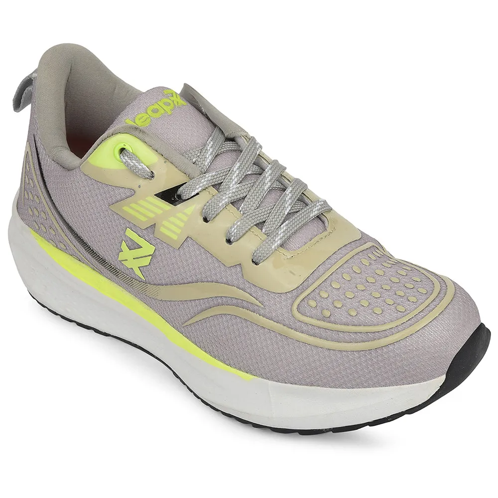 Leap7x Light Grey Sports Lacing Running Shoes For Men GHD-29 By Liberty sports tops