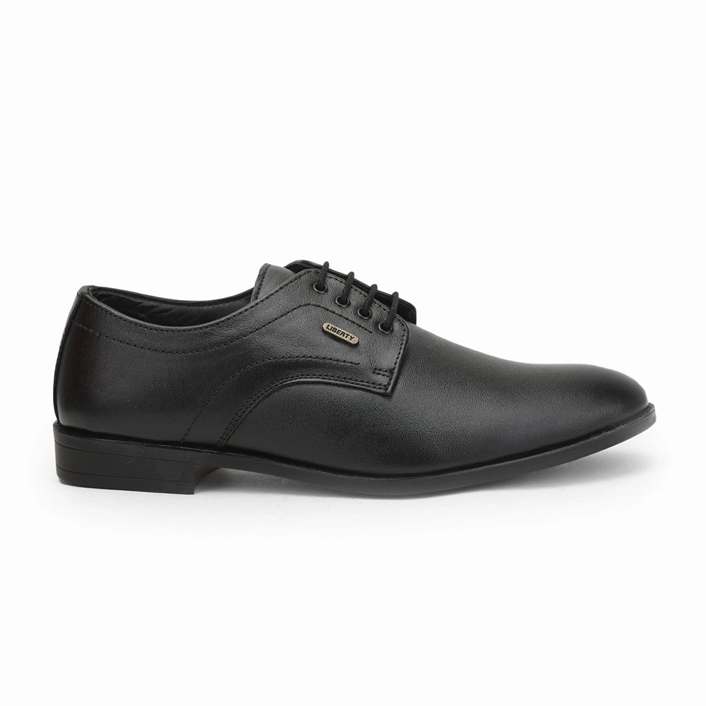 Sleek lines Fortune (Black) Formal Lace Up Derby Shoes For Men HOL-109 By Liberty