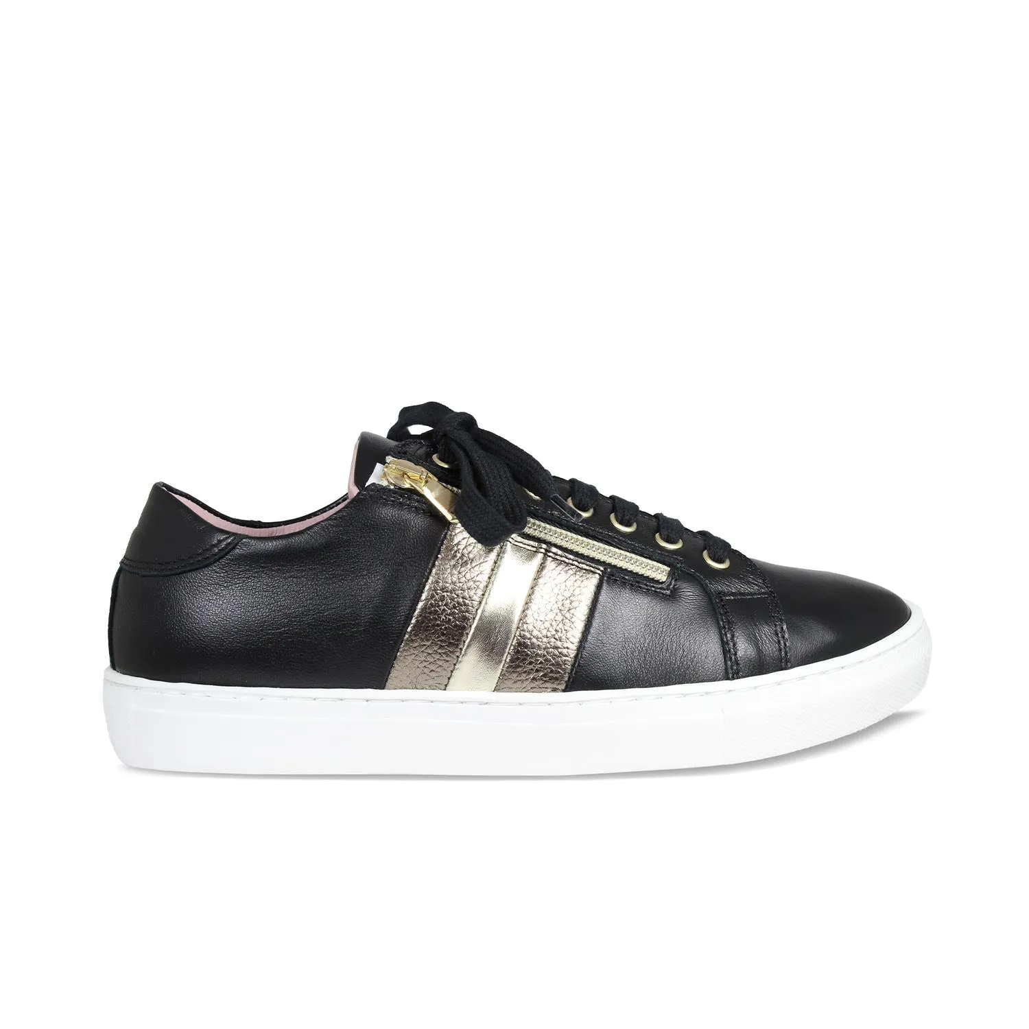 Sprint: Black Leather & Metallic Comfort Guarantee