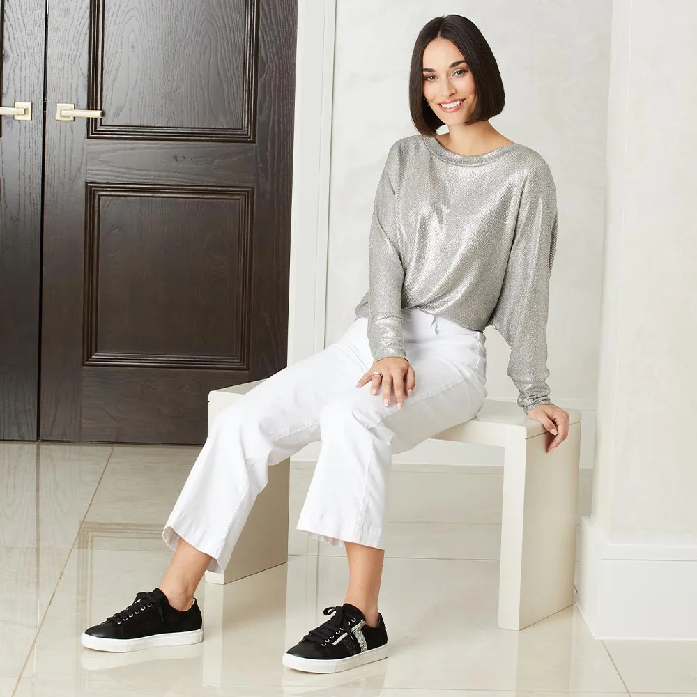 Sprint: Black Leather & Suede Morning Stride Leisure Day