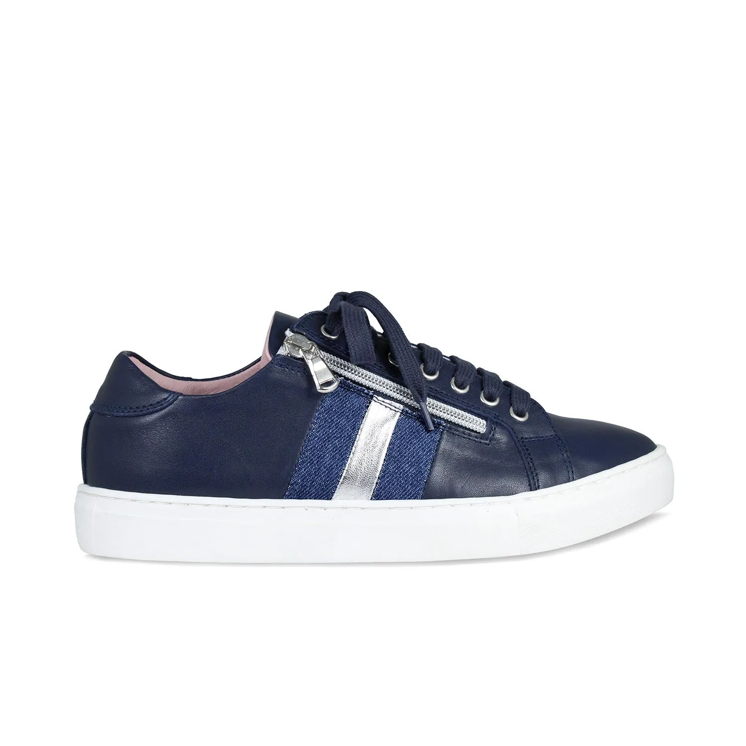 Sprint: Navy Leather & Denim Low Profile Design