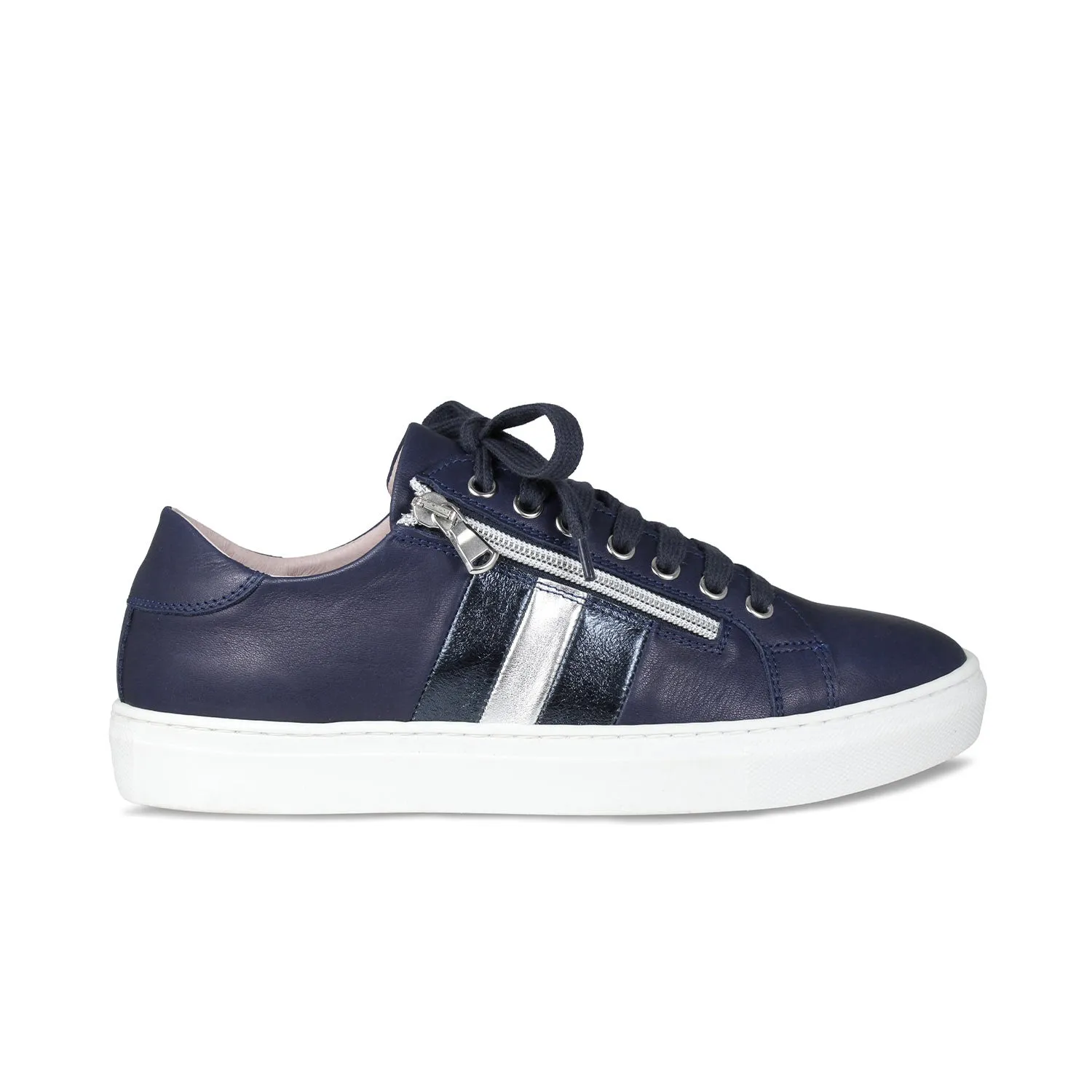 Dawn Walk Market Go Sprint: Navy Leather & Silver