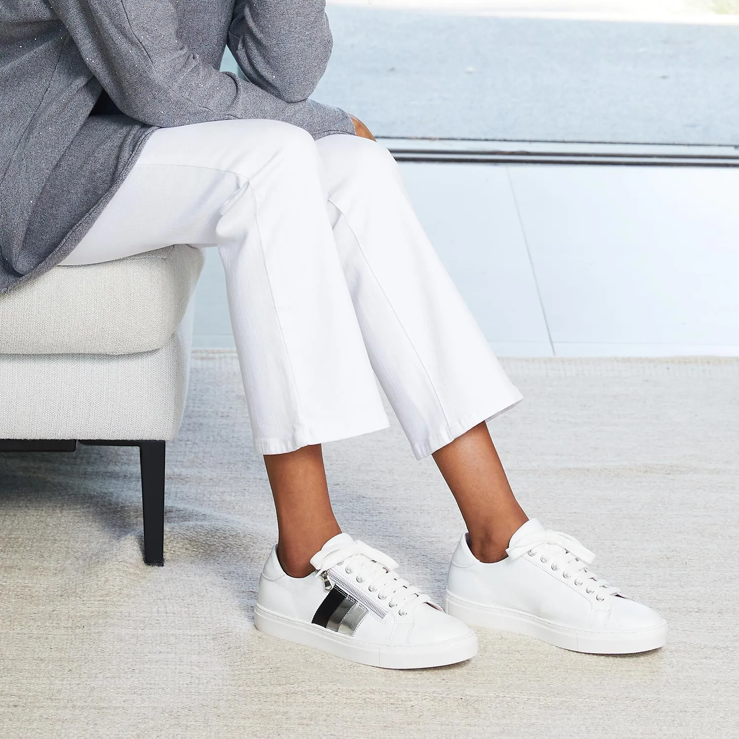 Fashion Appeal Sprint: White Leather & Metallic