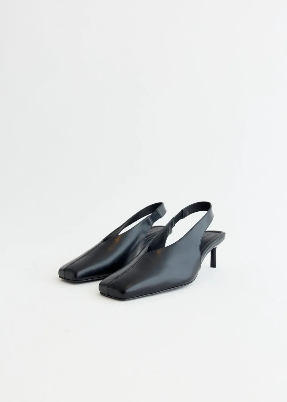 Luxe Look Square Toe Sling Back Heel