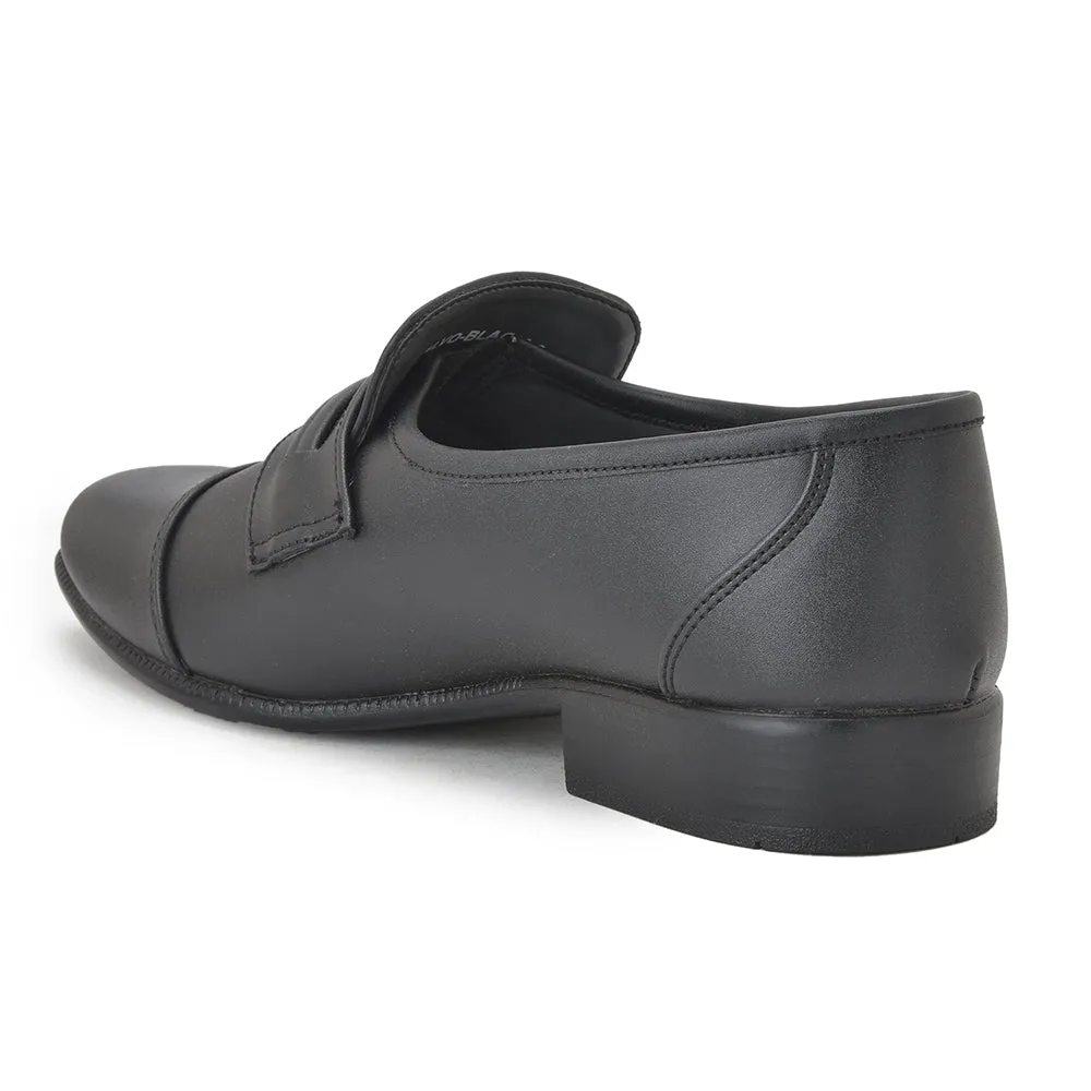 Fortune (Black) Penny Loafer Shoes For Men By Liberty Blake Stitched Sole