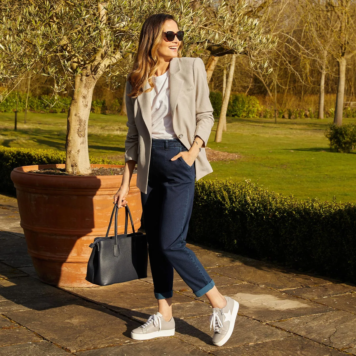 Fast Stride Ventilated Airflow Star: Pale Taupe Leather