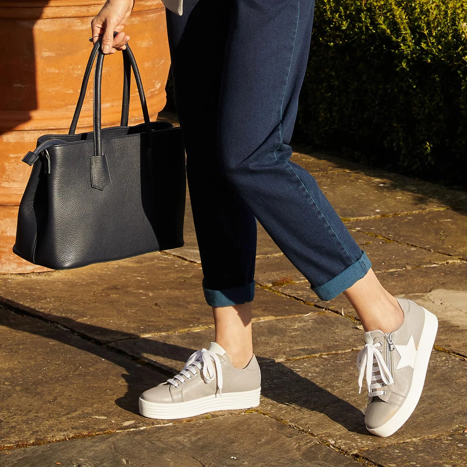 Sport Move Season Flex Star: Pale Taupe Leather