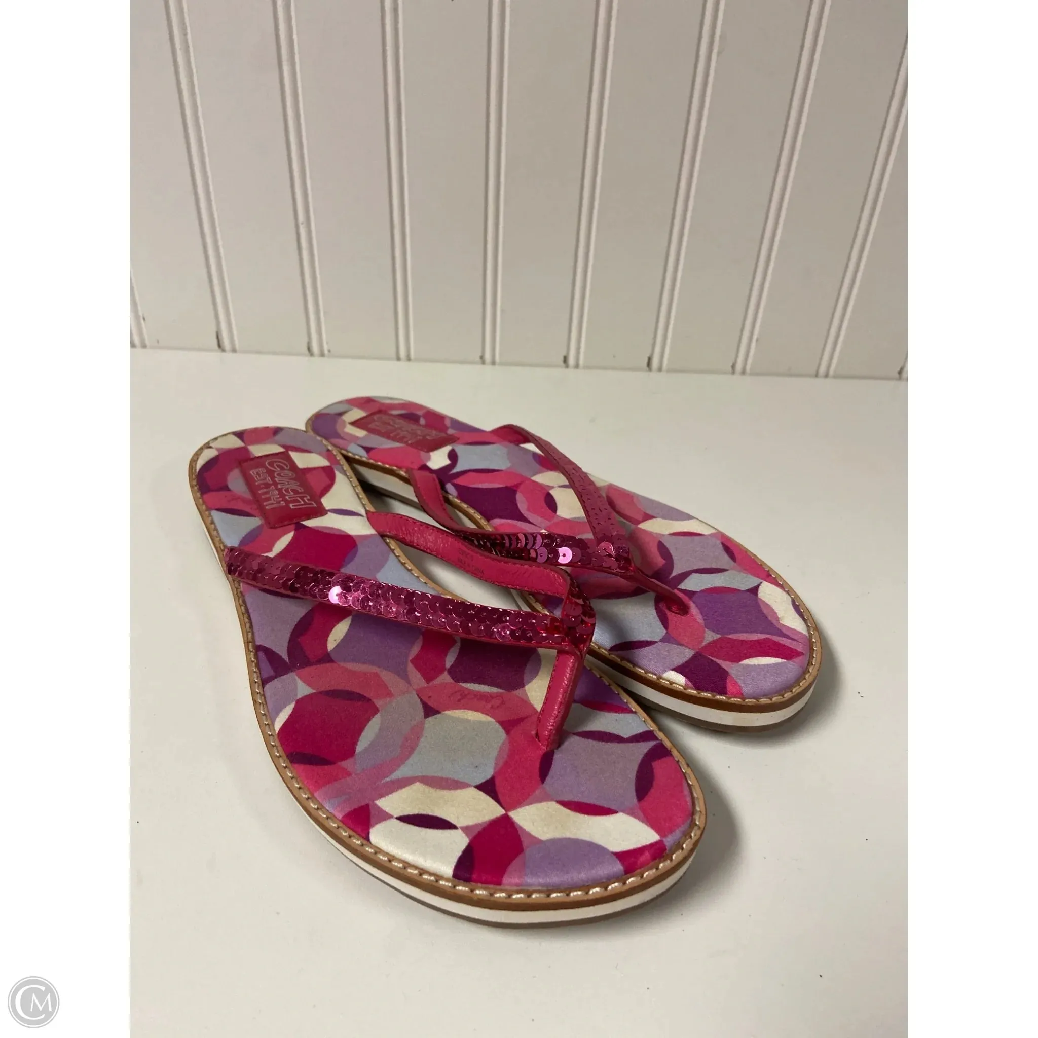 Model Day Modern Minimal Sandals Designer By Coach In Pink, Size: 10