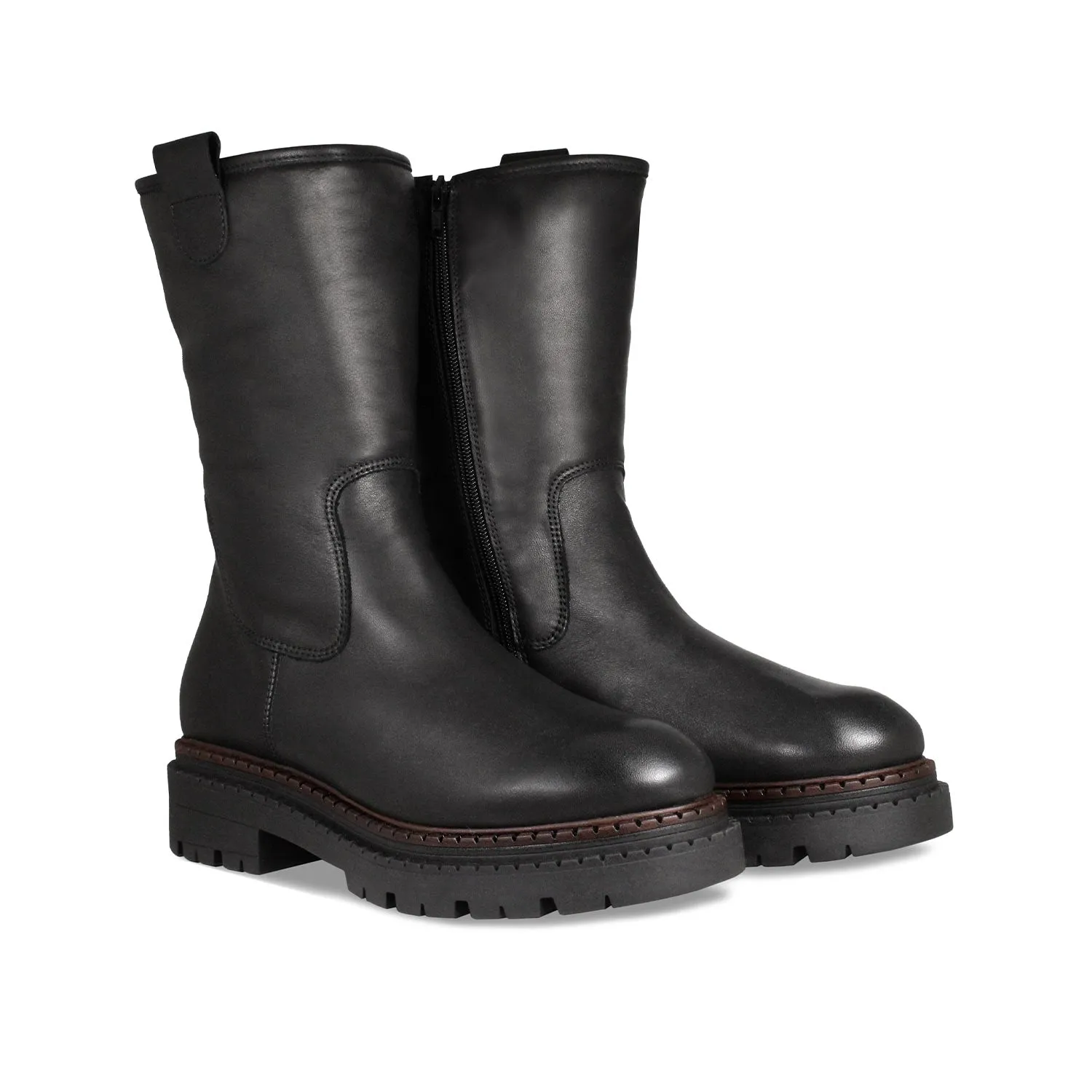 Stella: Black Leather Parent Jog