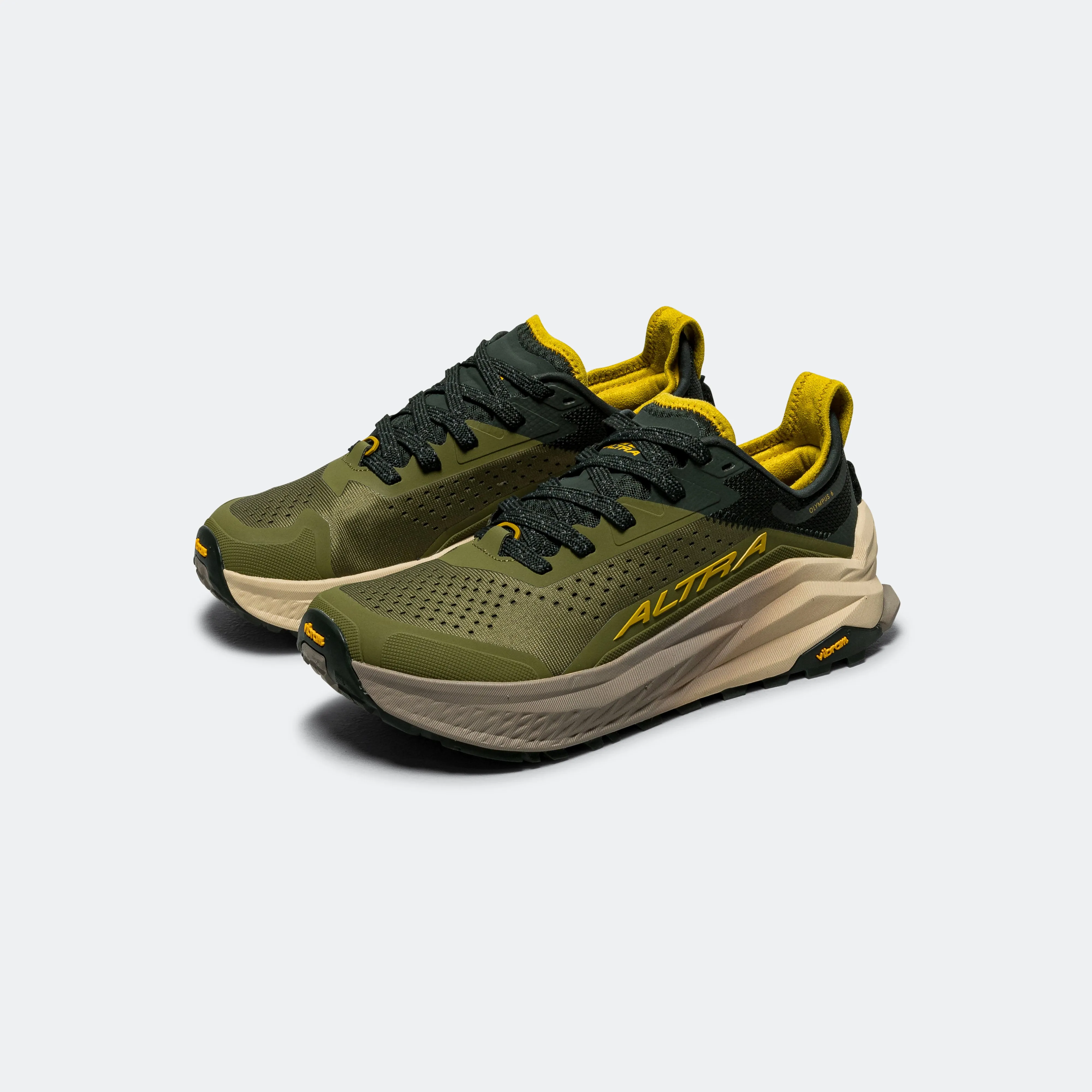 Mens Olympus 6 - Dusty Olive Shock Absorption Layer Anti Odor Treatment