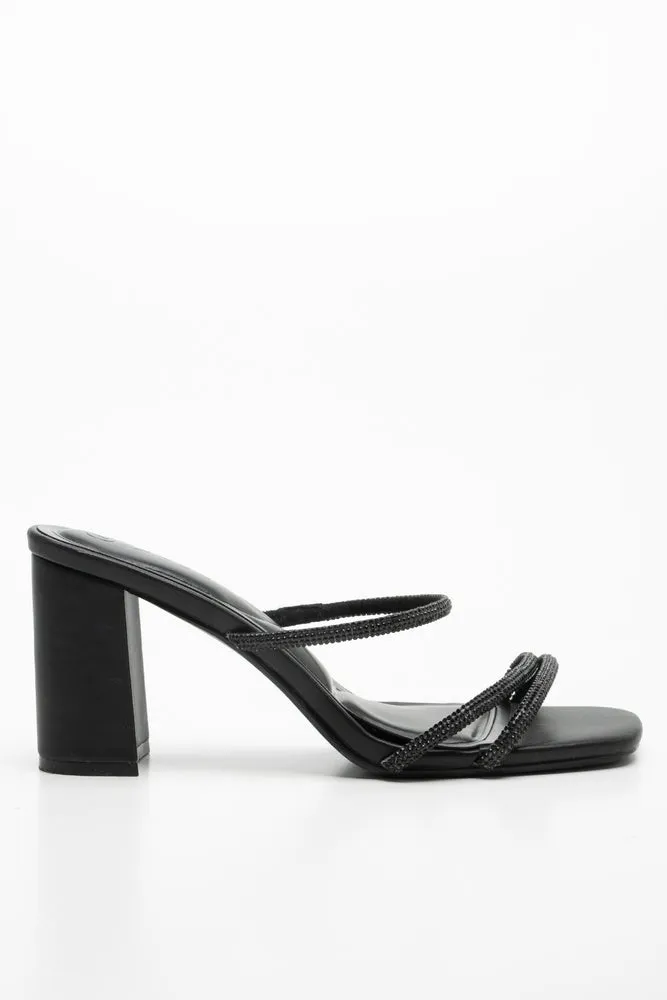 Strappy Heel Sandal Black Work Guard Summer Step