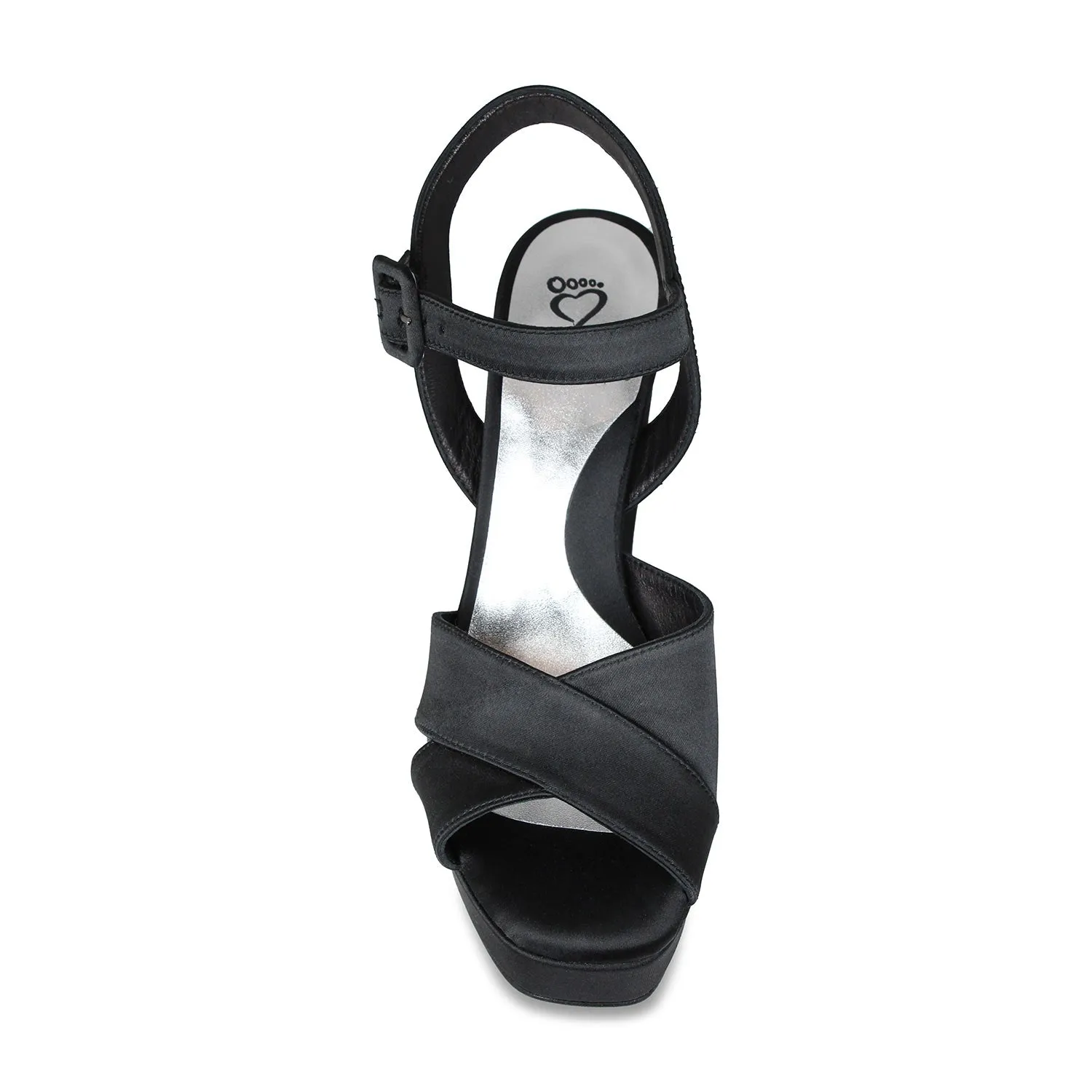 Zip Closure Remy: Black Satin