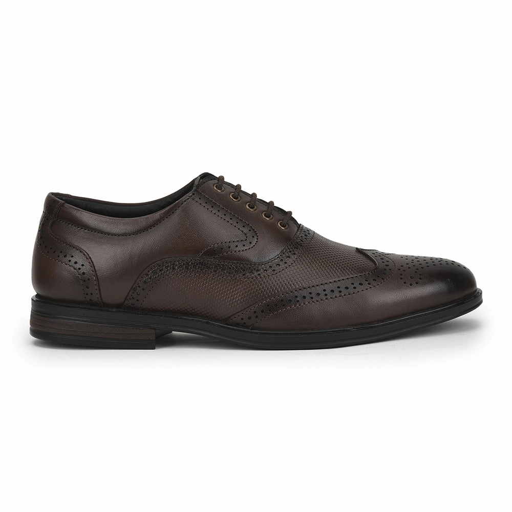 Daily Office Fortune Formal Brown Lacing Brogue Shoes For Men HOL-125E By Liberty