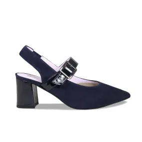 EasyClean Corinne: Navy Suede & Patent