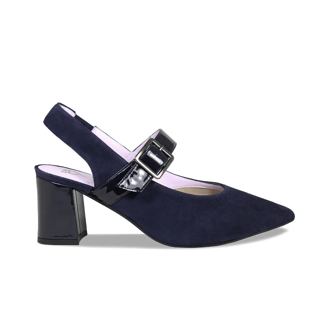 EasyClean Corinne: Navy Suede & Patent