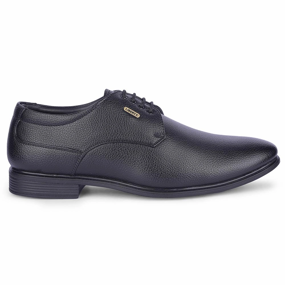 Fortune By Liberty Mens HIL-5 Black Formal Lacing Shoes Lightweight All-Day Wear Muted Shine