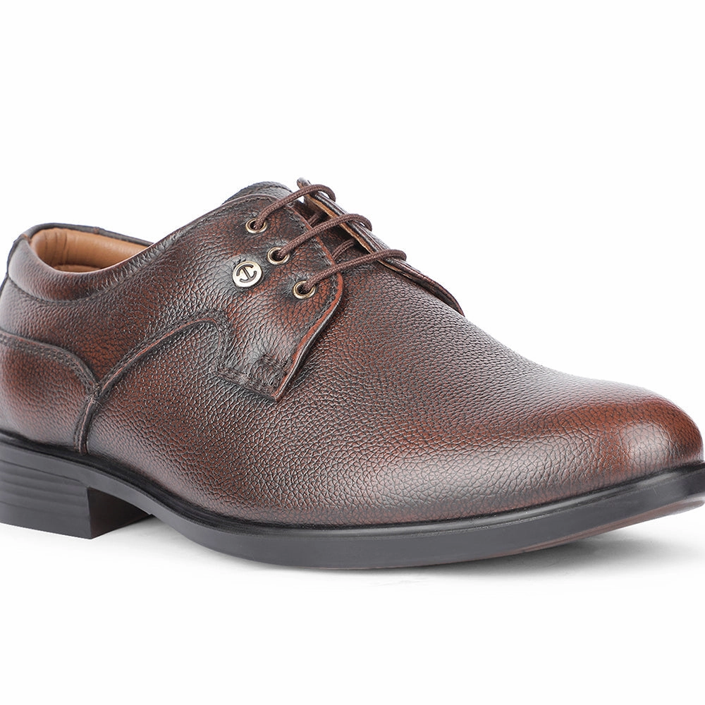 Healers Formal Brown Lacing Derby Shoes For Men S201-05 By Liberty Dressed Up Comfy All