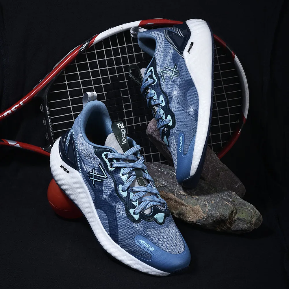 Leap7x Sky Blue Sports Lacing Running Shoes For Men TORNADO-1 By Liberty Energy Return Technology