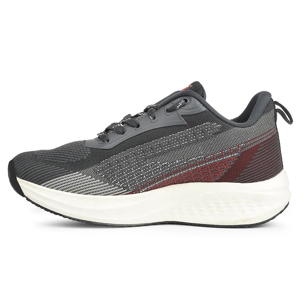 Air Zoom Strength - improving Leap7x Dark Grey Sports Lacing Running Shoes For Men GHD-21 By Liberty