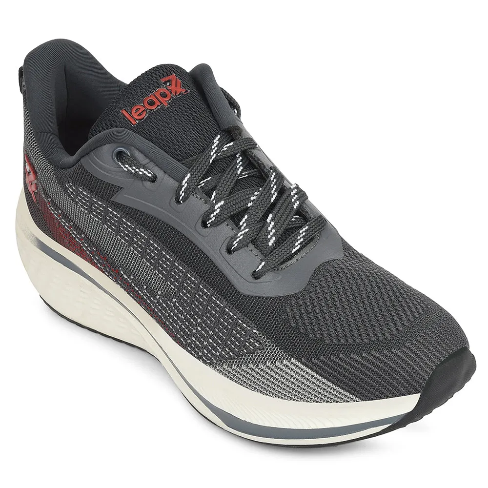 Easy On And Off titanium - reinforced shoes Leap7x Dark Grey Sports Lacing Running Shoes For Men GHD-21 By Liberty