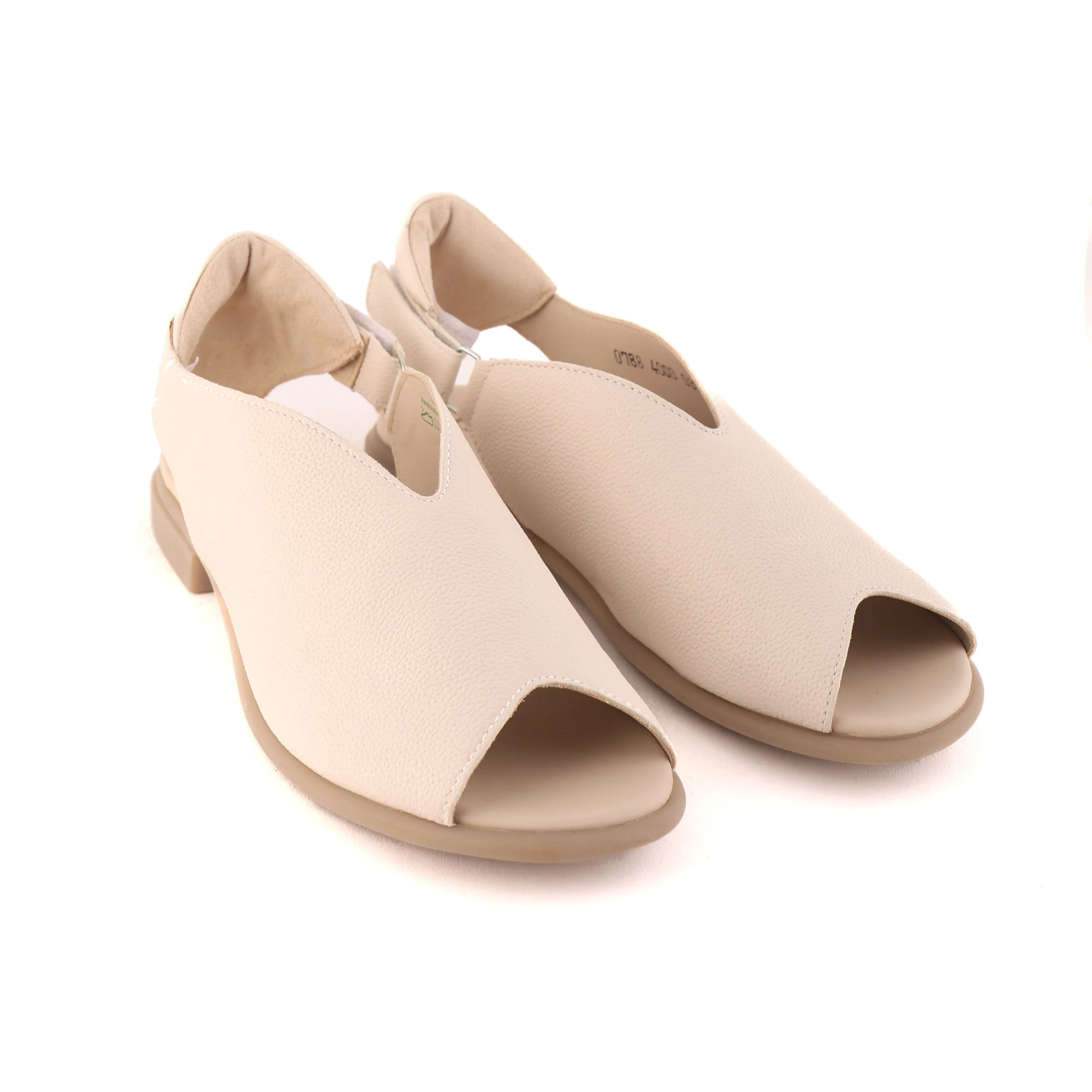 TITUS Ecru Fashionable Flip-flops for Travel Removable Footbed