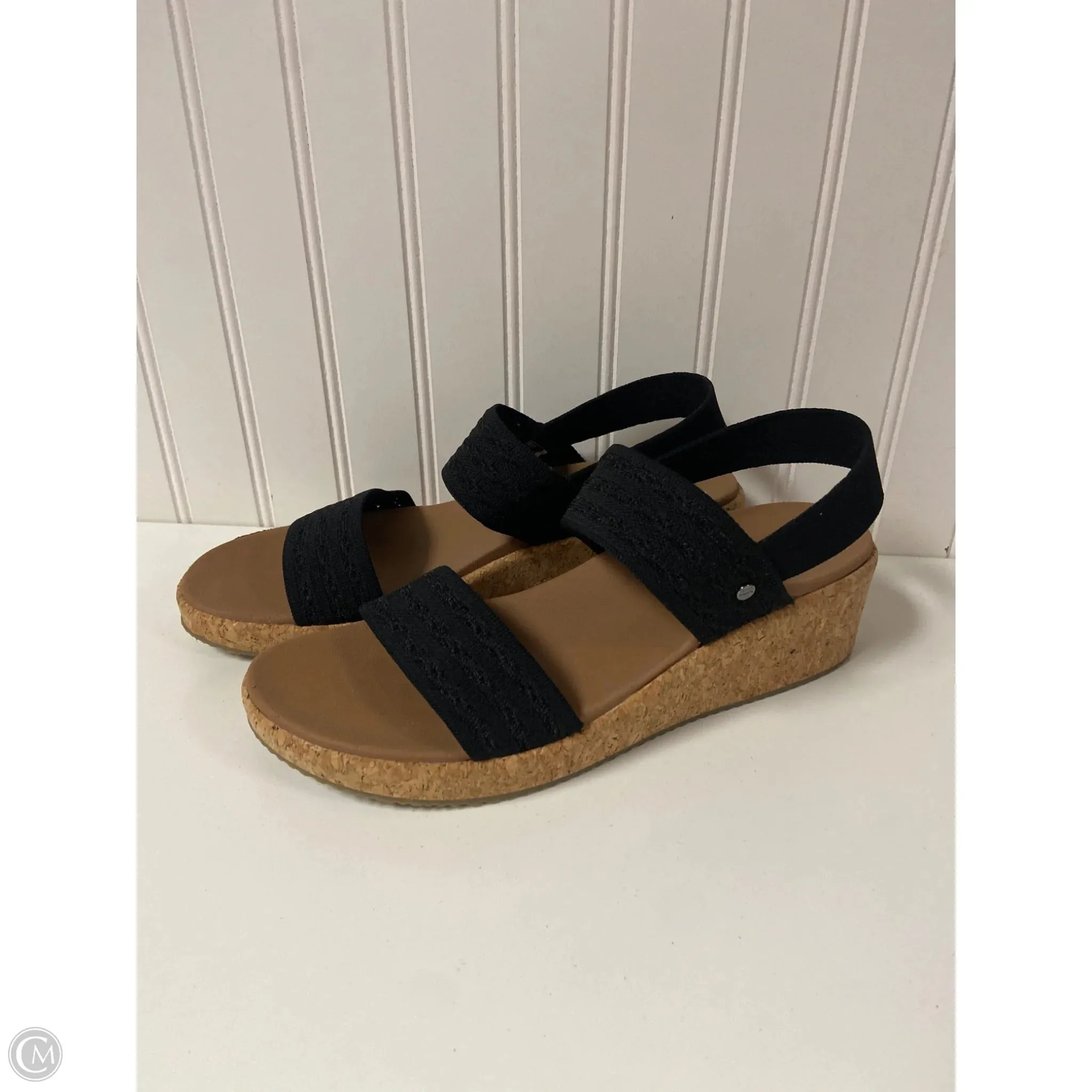 Seamless Design Sandals Heels Block By Skechers In Black, Size: 11