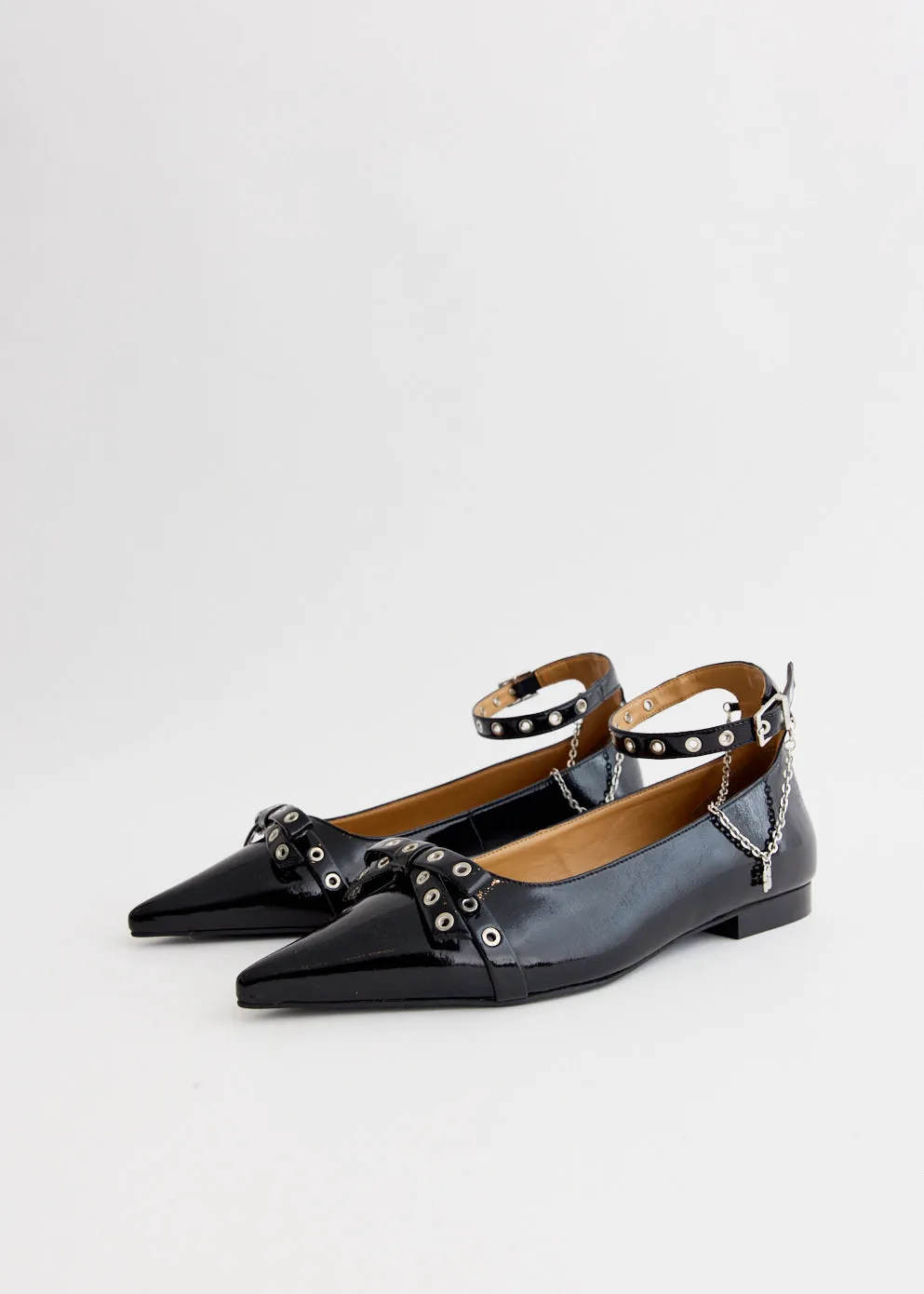 Bush Hike Eyelets Jewel Ballerinas