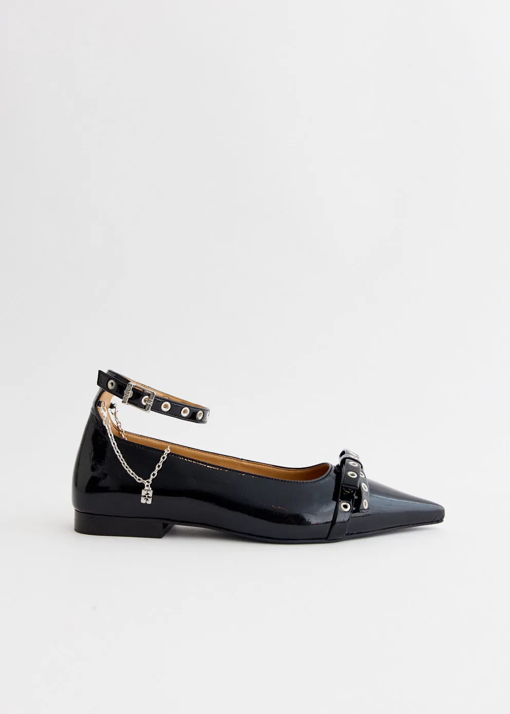 supportive insole Secure Motion Eyelets Jewel Ballerinas