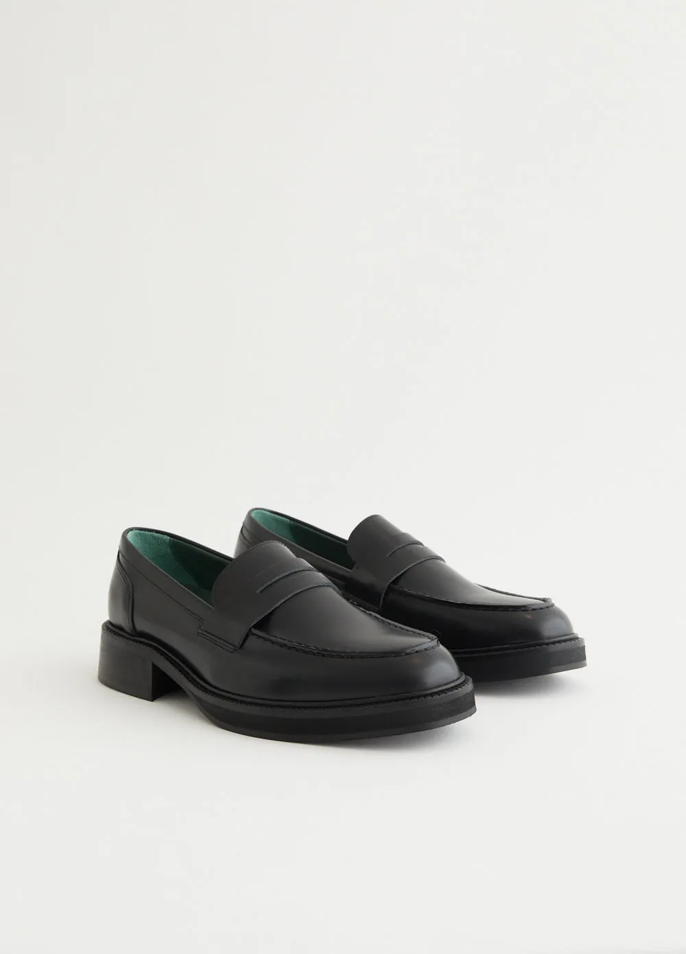 Non-slip Fit Team Jog Heeled Townee Penny Loafers